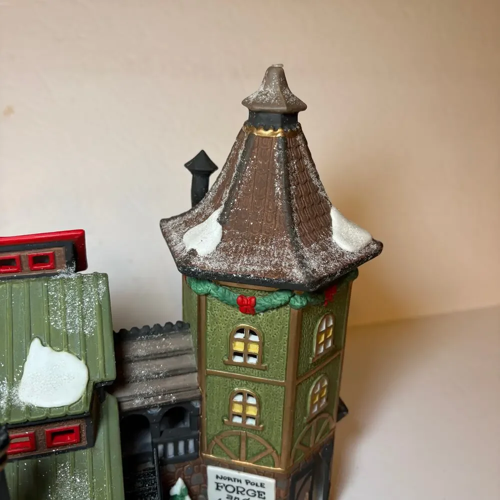 Vintage Department 56 North Pole Village Elfin Forge & Assembly Shop 1990s READ